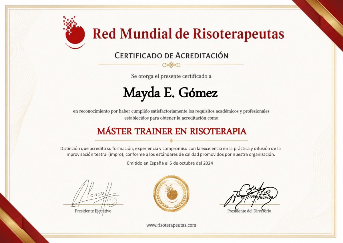 Certificado de Acreditación - Mayda Gómez